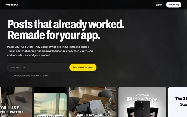 Postmaxx home page